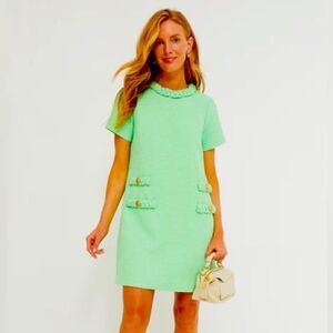 Tuckernuck Palm Beach Green Jackie Tweed Dress NWT